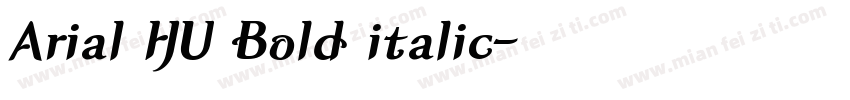 Arial HU Bold italic字体转换